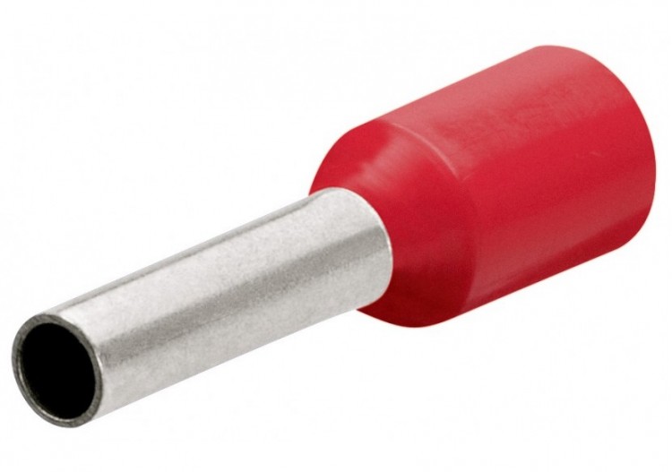 Embouts de câbles isolés rouge 1,0mm2 - longueur 16mm - 200 pièces - Knipex - 9799352