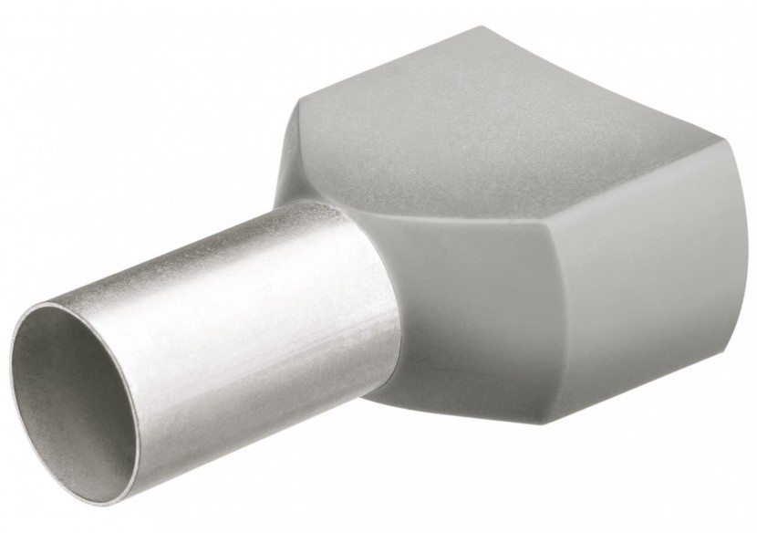 Embouts de câbles jumelés gris isolés 2 x 4,0mm2 - 100 pièces - Knipex - 9799375