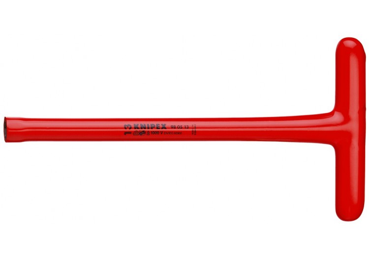 Clé à douille - 13mm - Avec poignée en T - Longueur 300mm - Isolée 1000V - Knipex - 980513