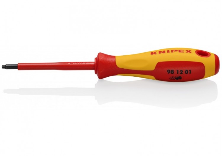 Tournevis emprunte carrée R1 isolé 1000V - Knipex - 981201