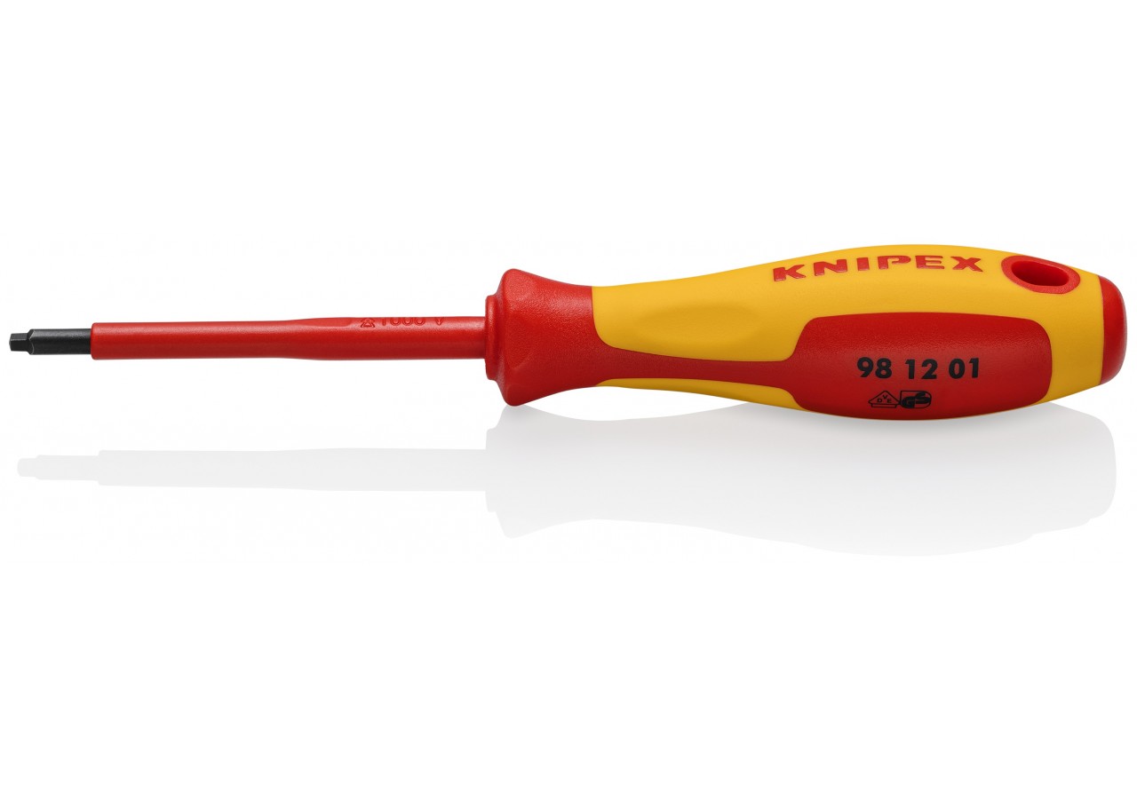 Tournevis emprunte carrée R1 isolé 1000V - Knipex - 981201