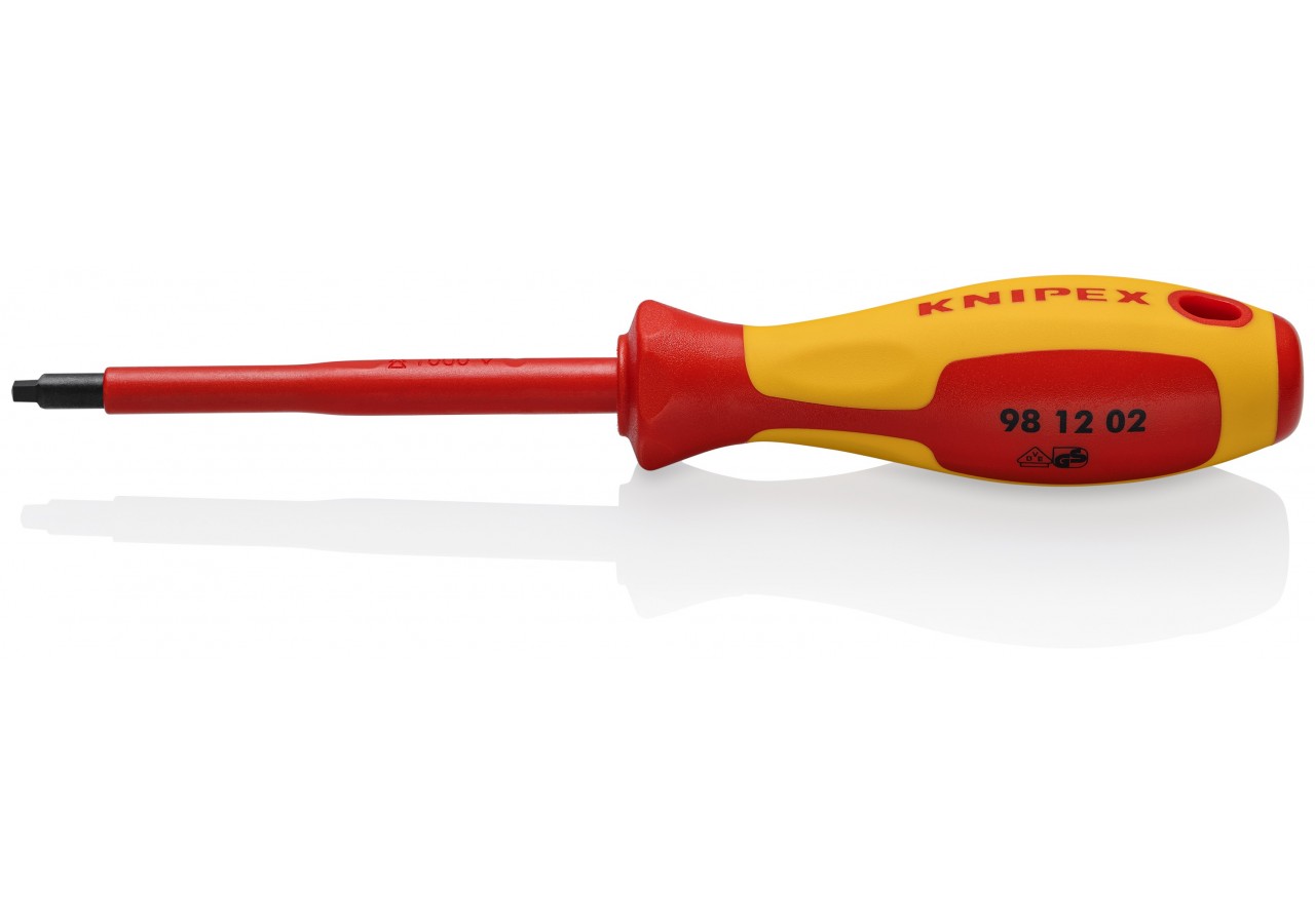 Tournevis emprunte carrée R2 isolé 1000V - Knipex - 981202