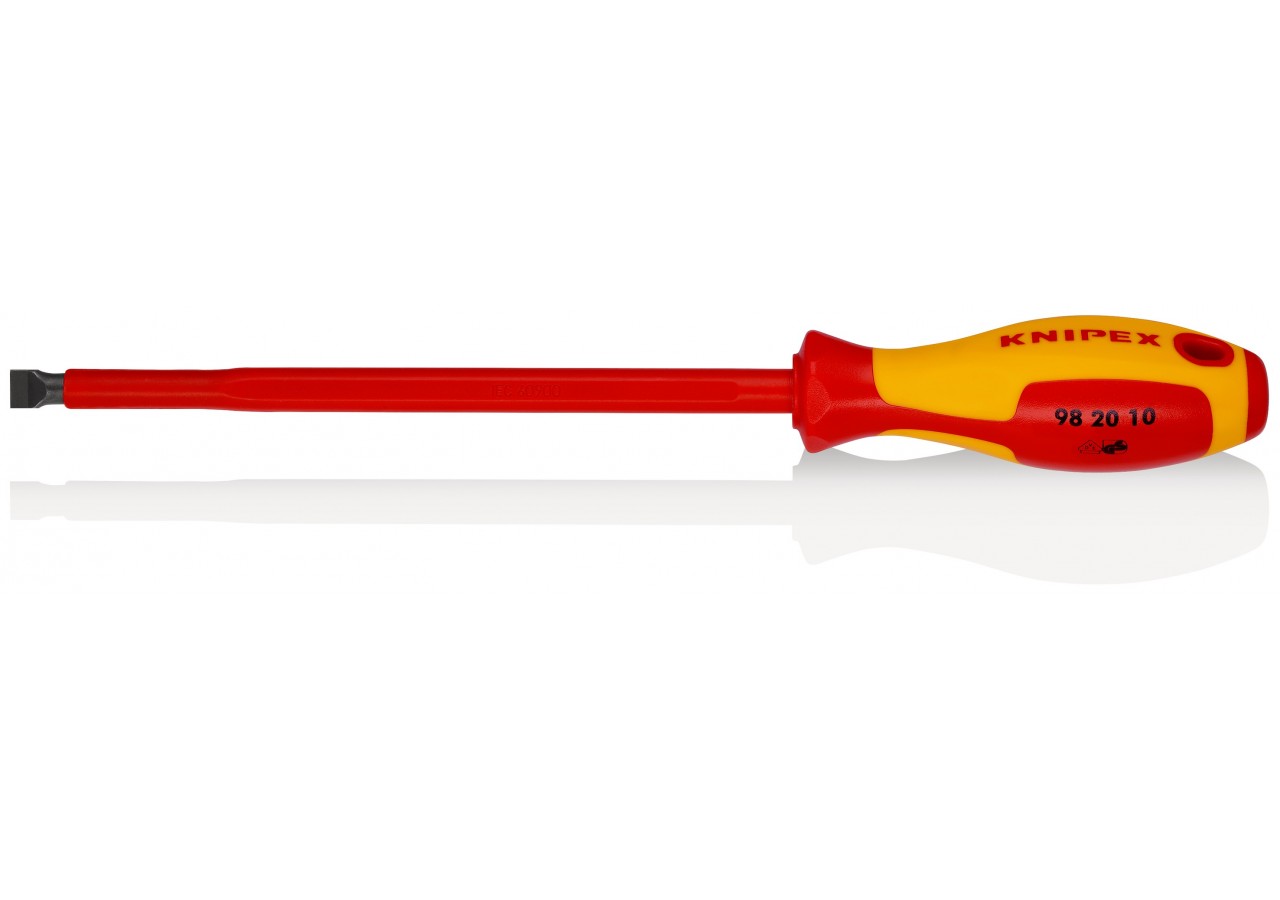 Tournevis plat - 10mm - Isolé 1000V - Longueur lame 200mm - Knipex - 982010