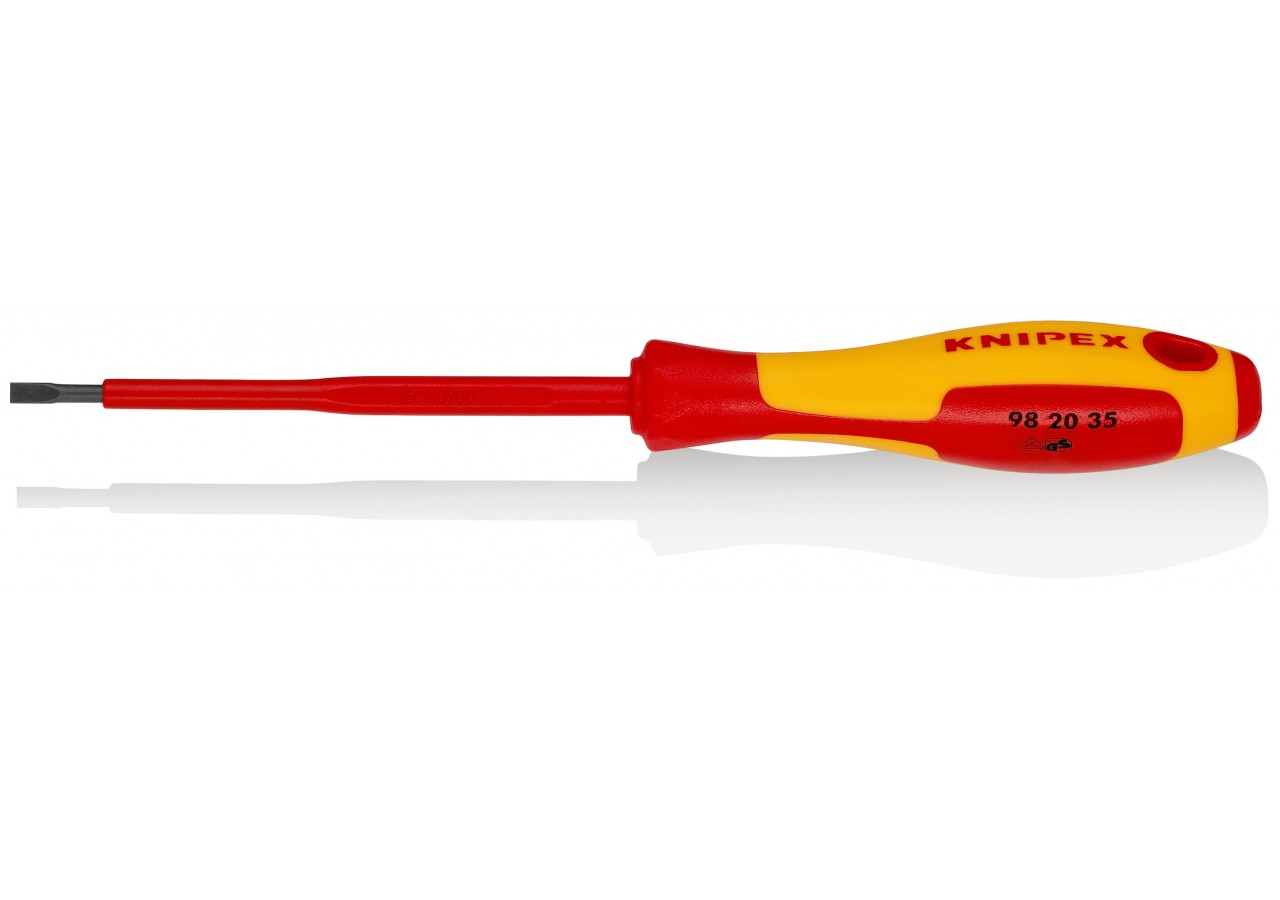 Tournevis plat - 3,5mm - Isolé 1000V - Longueur lame 100mm - Knipex - 982035