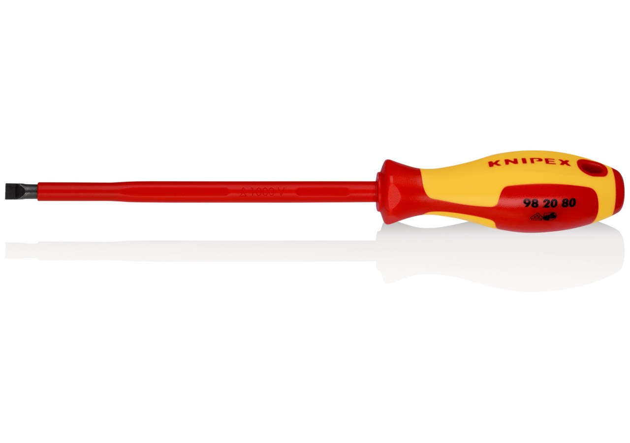 Tournevis plat - 8mm - Isolé 1000V - Longueur lame 175mm - Knipex - 982080