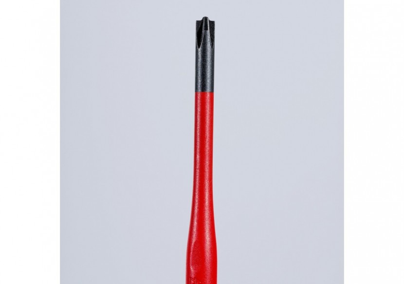 Tournevis Slim PlusMinus cruciforme - PH/S 1 - Isolé 1000V - Longueur lame 80mm - Knipex - 982401SLS Tournevis Slim PlusMinus cruciforme - PH/S 1 - Isolé 1000V - Longueur lame 80mm - Knipex - 982401SLS
