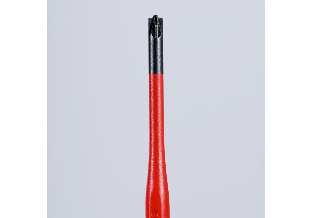 Tournevis Slim PlusMinus cruciforme - PZ/S 1 - Isolé 1000V - Longueur lame 80mm - Knipex - 982501SLS