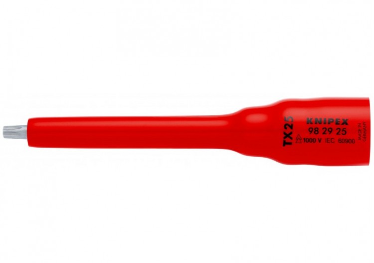 Douille 3/8" Torx® TX25 - 123 mm - Carré femelle 3/8" - Isolée 1000V - Knipex - 982925