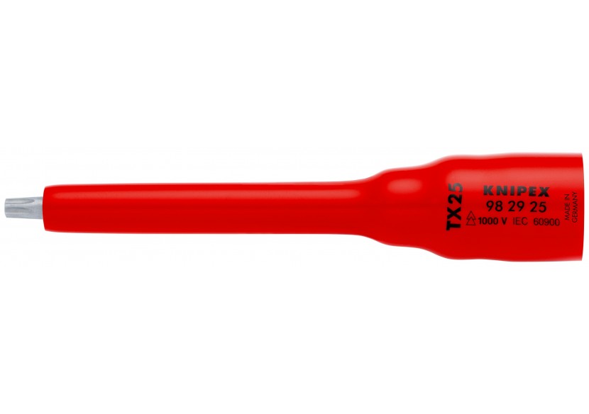 Douille 3/8" Torx® TX25 - 123 mm - Carré femelle 3/8" - Isolée 1000V - Knipex - 982925