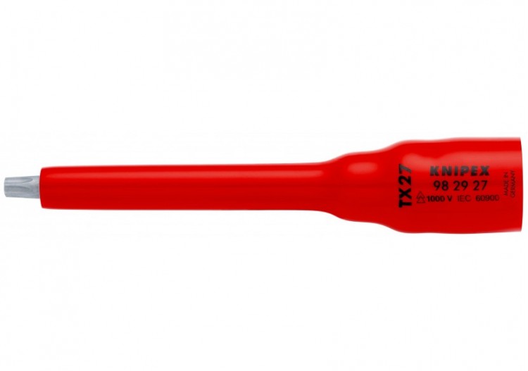 Douille 3/8" Torx® TX27 - 123 mm - Carré femelle 3/8" - Isolée 1000V - Knipex - 982927