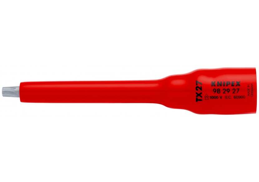 Douille 3/8" Torx® TX27 - 123 mm - Carré femelle 3/8" - Isolée 1000V - Knipex - 982927