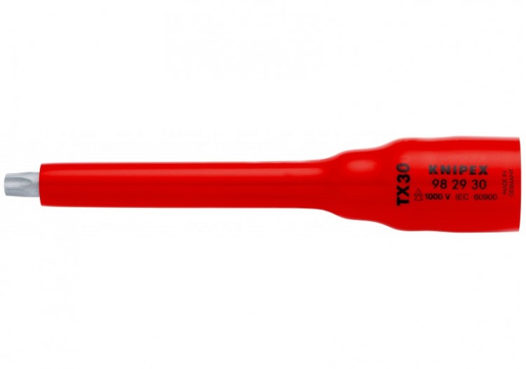 Douille 3/8" Torx® TX30 - 123 mm - Carré femelle 3/8" - Isolée 1000V - Knipex - 982930