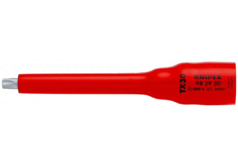 Douille 3/8" Torx® TX30 - 123 mm - Carré femelle 3/8" - Isolée 1000V - Knipex - 982930