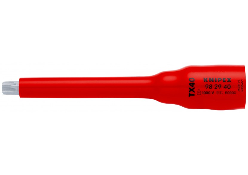 Douille 3/8" Torx® TX40 - 123 mm - Carré femelle 3/8" - Isolée 1000V - Knipex - 982940