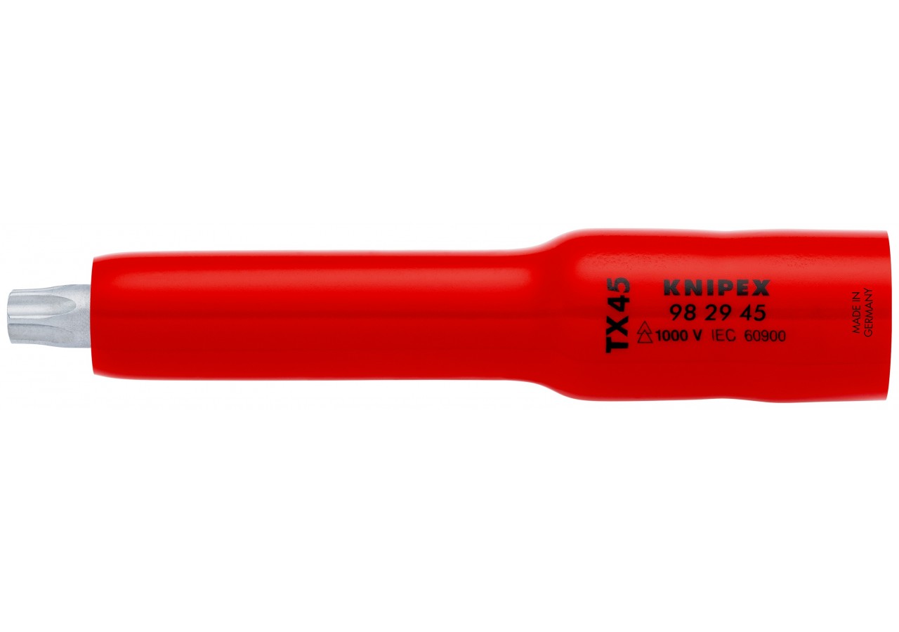 Douille 3/8" Torx® TX45 - 117 mm - Carré femelle 3/8" - Isolée 1000V - Knipex - 982945