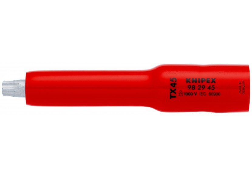 Douille 3/8" Torx® TX45 - 117 mm - Carré femelle 3/8" - Isolée 1000V - Knipex - 982945