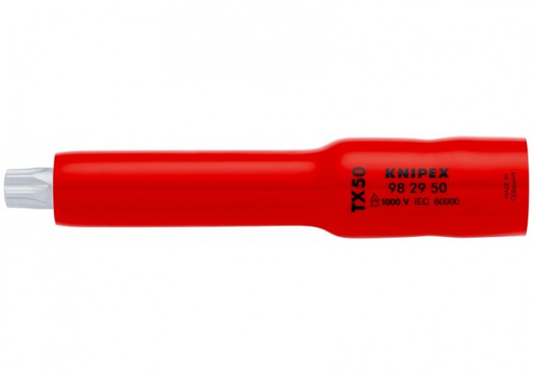 Douille 3/8" Torx® TX50 - 117 mm - Carré femelle 3/8" - Isolée 1000V - Knipex - 982950