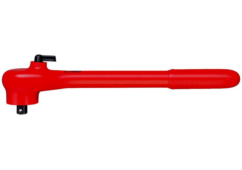 Clé à cliquet réversible 265mm - Carré mâle 1/2" - Gainage surmoulé isolé 1000V - Knipex - 9841