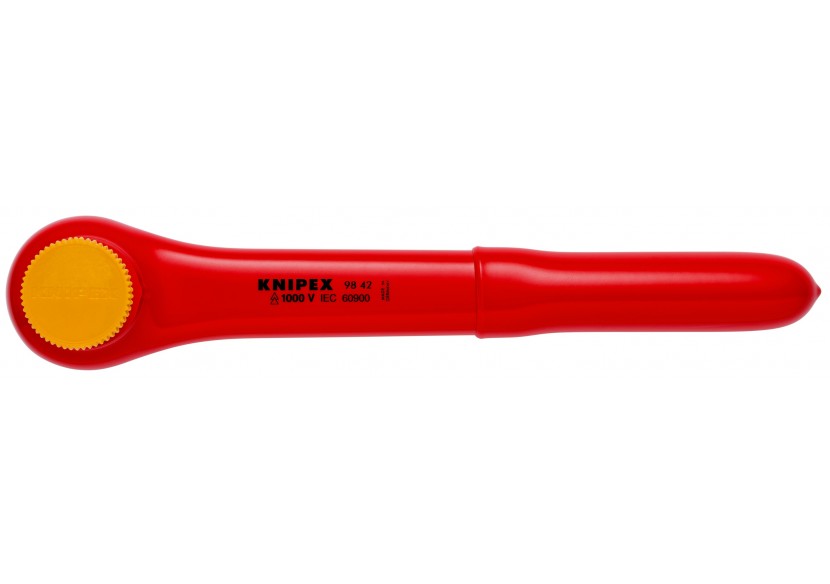 Clé à cliquet réversible 265mm - Carré mâle 1/2" Isolée 1000V Verrouillage vissé - Knipex - 9842