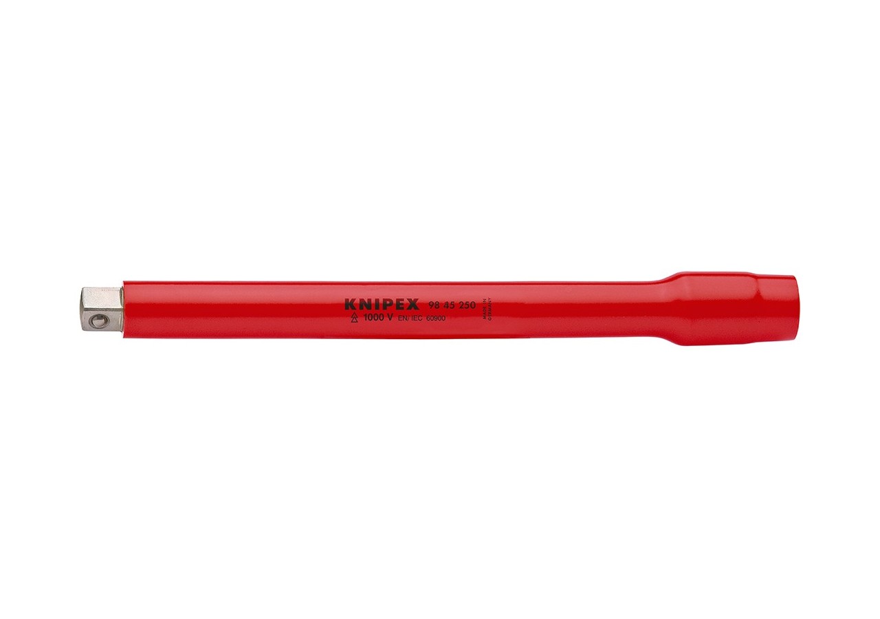 Rallonge pour clé à cliquet - Carré mâle et femelle 1/2" - 250mm - Isolée 1000V - Knipex - 9845250
