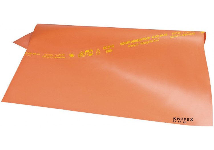 Nappe isolante en caoutchouc - 500 x 500 x 1mm - Isolation 1000V - Knipex - 986705