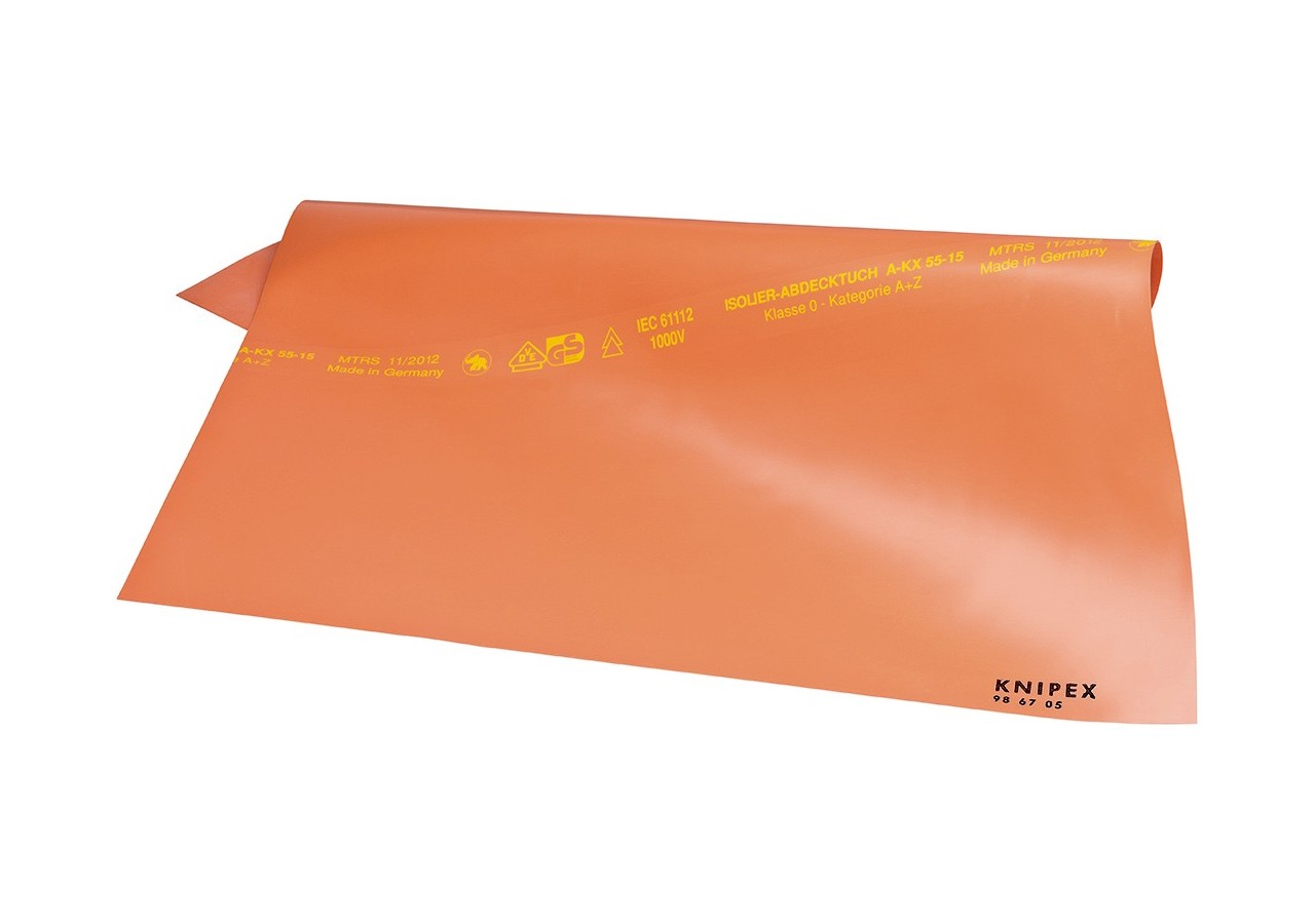 Nappe isolante en caoutchouc - 1000 x 1000 x 1mm - Isolation 1000V - Knipex - 986710