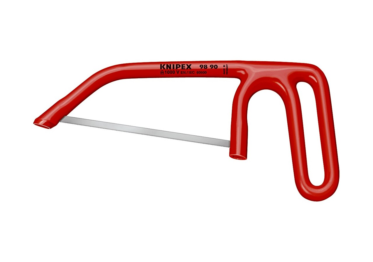 Scie à métaux "Puk®" 240mm - Isolée 1000V - Lame scie à métaux 25 dents au pouce - Knipex - 9890