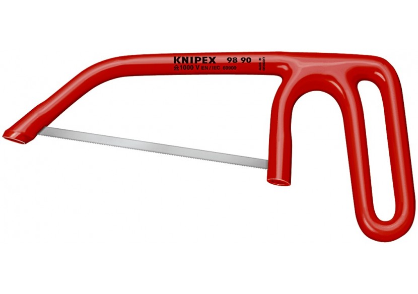 Scie à métaux "Puk®" 240mm - Isolée 1000V - Lame scie à métaux 25 dents au pouce - Knipex - 9890