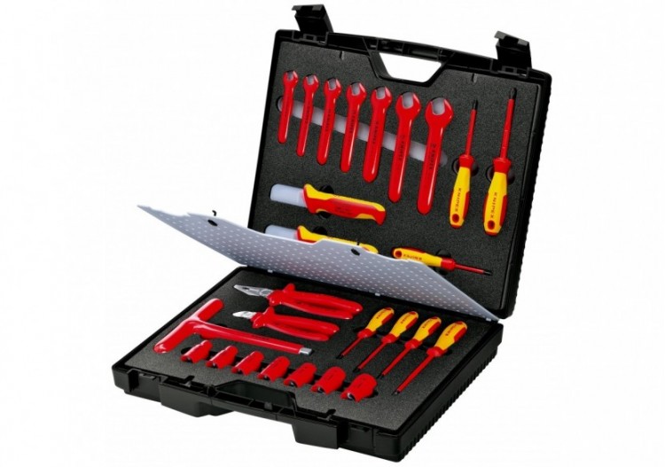 Coffret assortiment - 26 outils pour électricien - Isolés 1000V - Knipex - 989912