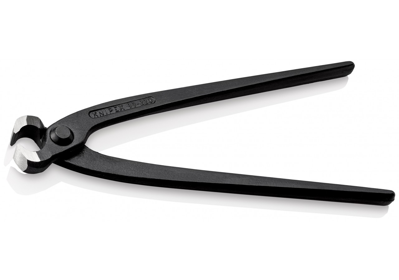 Tenaille russe 220mm noire - Tête polie étroite 12mm - Capacité de coupe 2,4mm - Knipex - 9900220K12