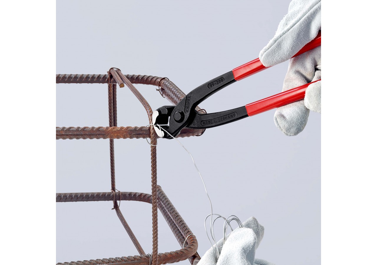 Tenaille russe 280mm - Gainée PVC - Tête polie - Capacité 2,8mm - Knipex - 9901280