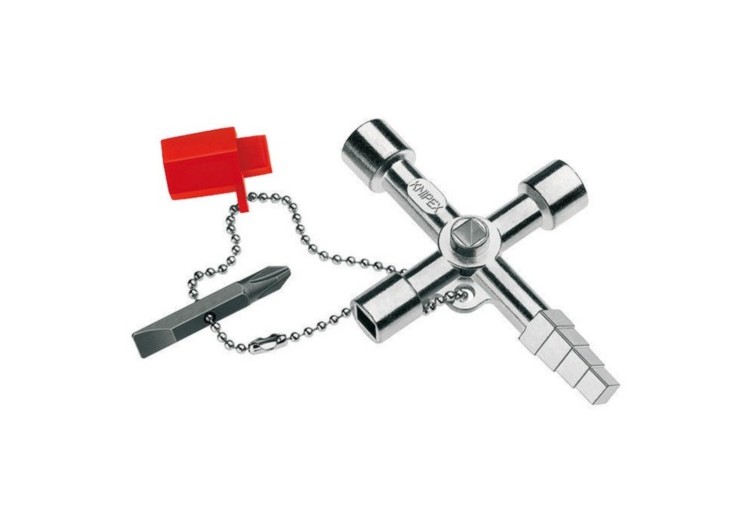 Profi-Key Clé pour systèmes de fermeture standard - 90mm - Poignées longues - Knipex - 001104