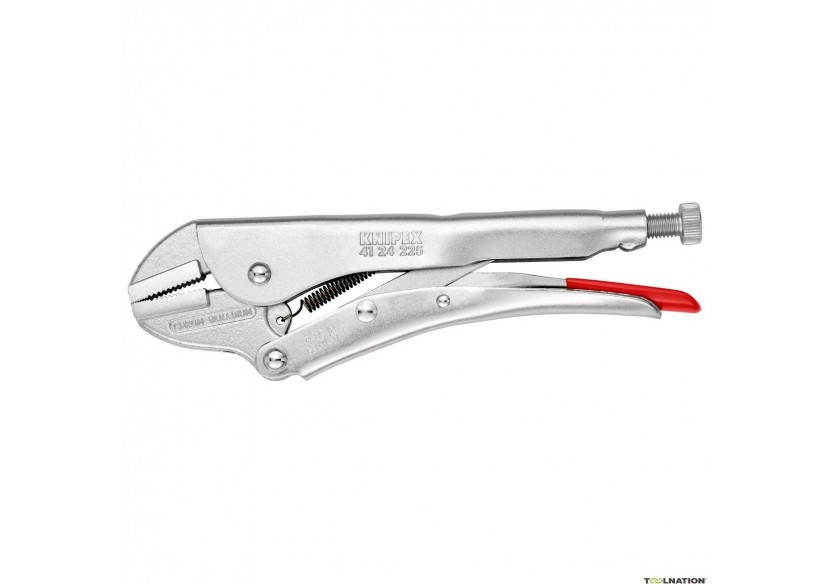 Pince-étau universelle - 225mm - Becs droits max. 30mm - Zinguée brillante - Knipex - 4124225