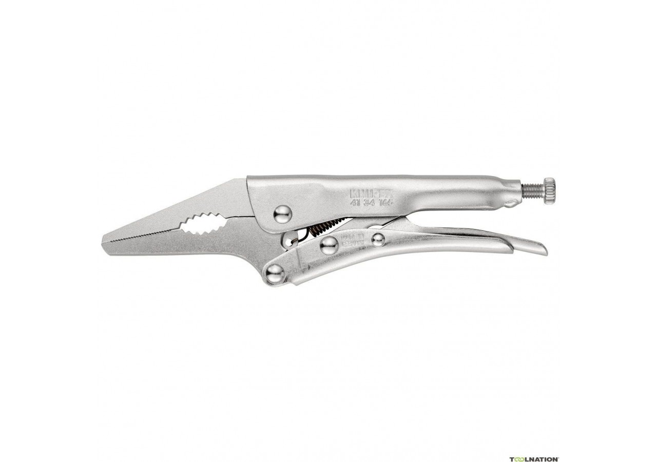 Pince-étau universelle 165mm - Becs longs - Zinguée brillante Section max. 24mm - Knipex - 4134165
