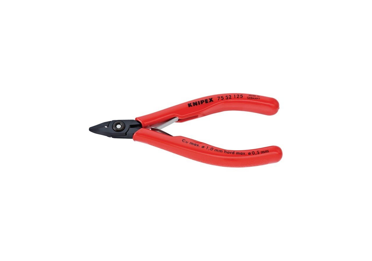 Pince coupante de côté pour l’électronique 125mm avec ressort - Gainage PVC - Knipex - 7502125