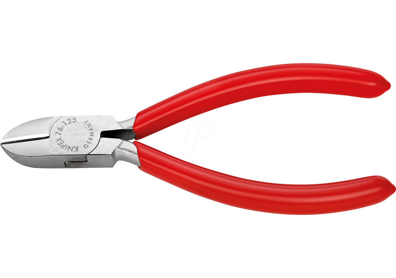 Pince coupante de côté pour électromécanicien 125mm - Gainage PVC - Chromée - Knipex - 7603125