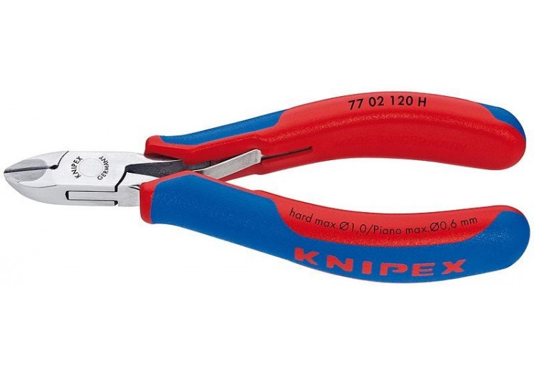 Pince coupante de précision tranchants au carbure 120mm - Bi-matière - Knipex - 7702120H