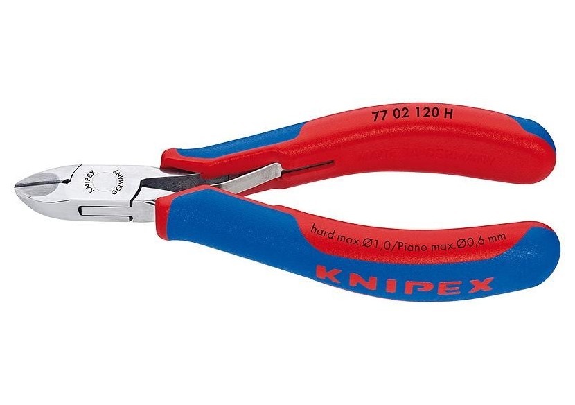 Pince coupante de précision tranchants au carbure 120mm - Bi-matière - Knipex - 7702120H