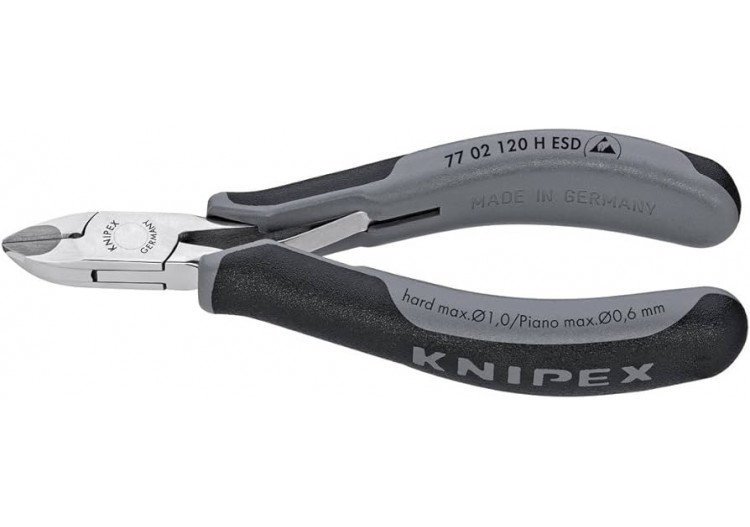 Pince coupante de précision tranchants au carbure rapportés 120mm - ESD - Knipex - 7702120HESD