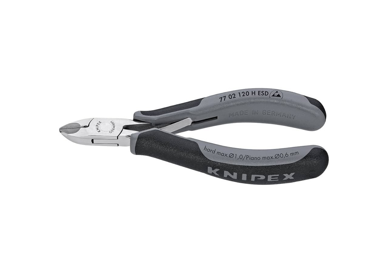 Pince coupante de précision tranchants au carbure rapportés 120mm - ESD - Knipex - 7702120HESD