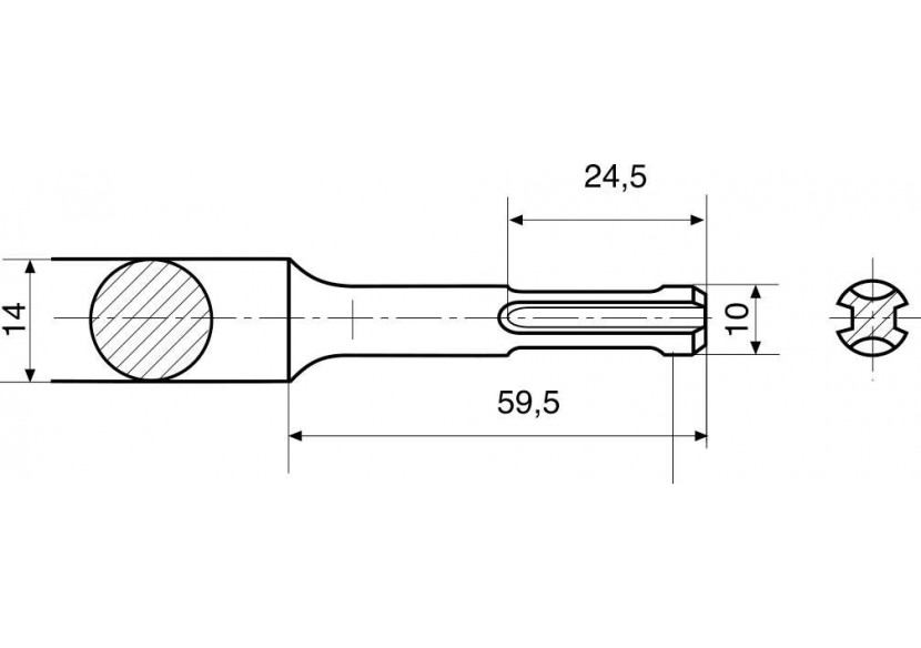 Burin-bêche largeur 40mm SDS-plus 250mm - Rennsteig - 9R21225014SB