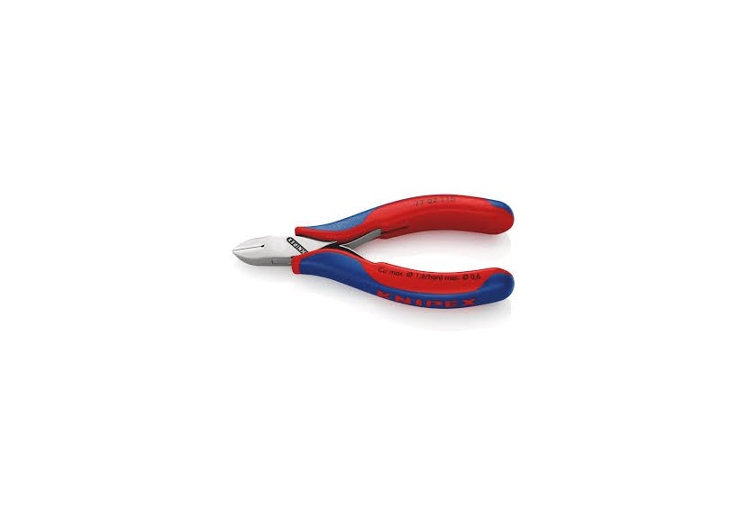 Pince coupante tête pointue petit biseau 115mm - Ressort - Bi-matière - Knipex - 7732115