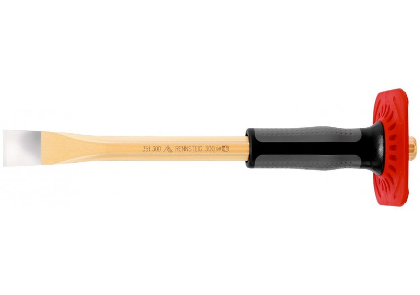 Ciseau de maçon avec pare-coups, 23 x 350 mm, octogonal, 18 mm, verni - Rennsteig - 9R3513501