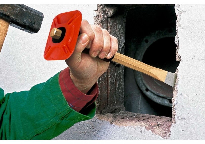 Ciseau de maçon avec pare-coups, 23 x 350 mm, octogonal, 18 mm, verni - Rennsteig - 9R3513501