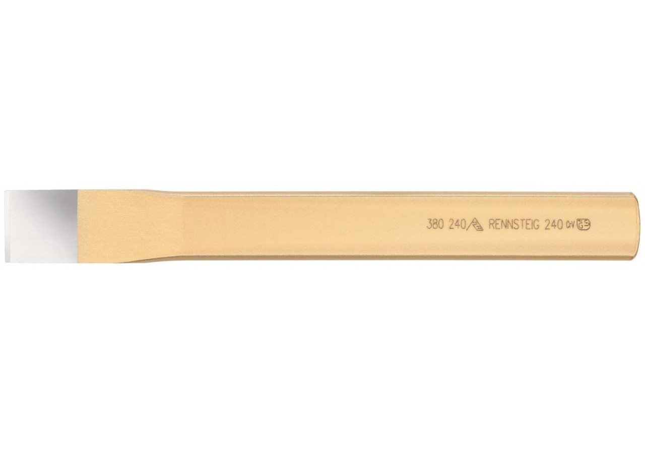 Ciseau de carrossier droit, 28 x 240 mm, verni - Rennsteig - 9R3802401