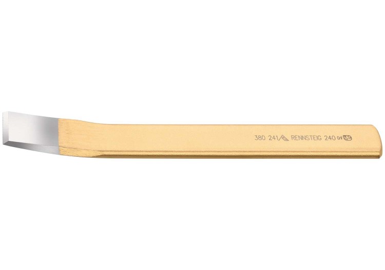 Ciseau de carrossier coudé, 27 x 240 mm, verni - Rennsteig - 9R3802411