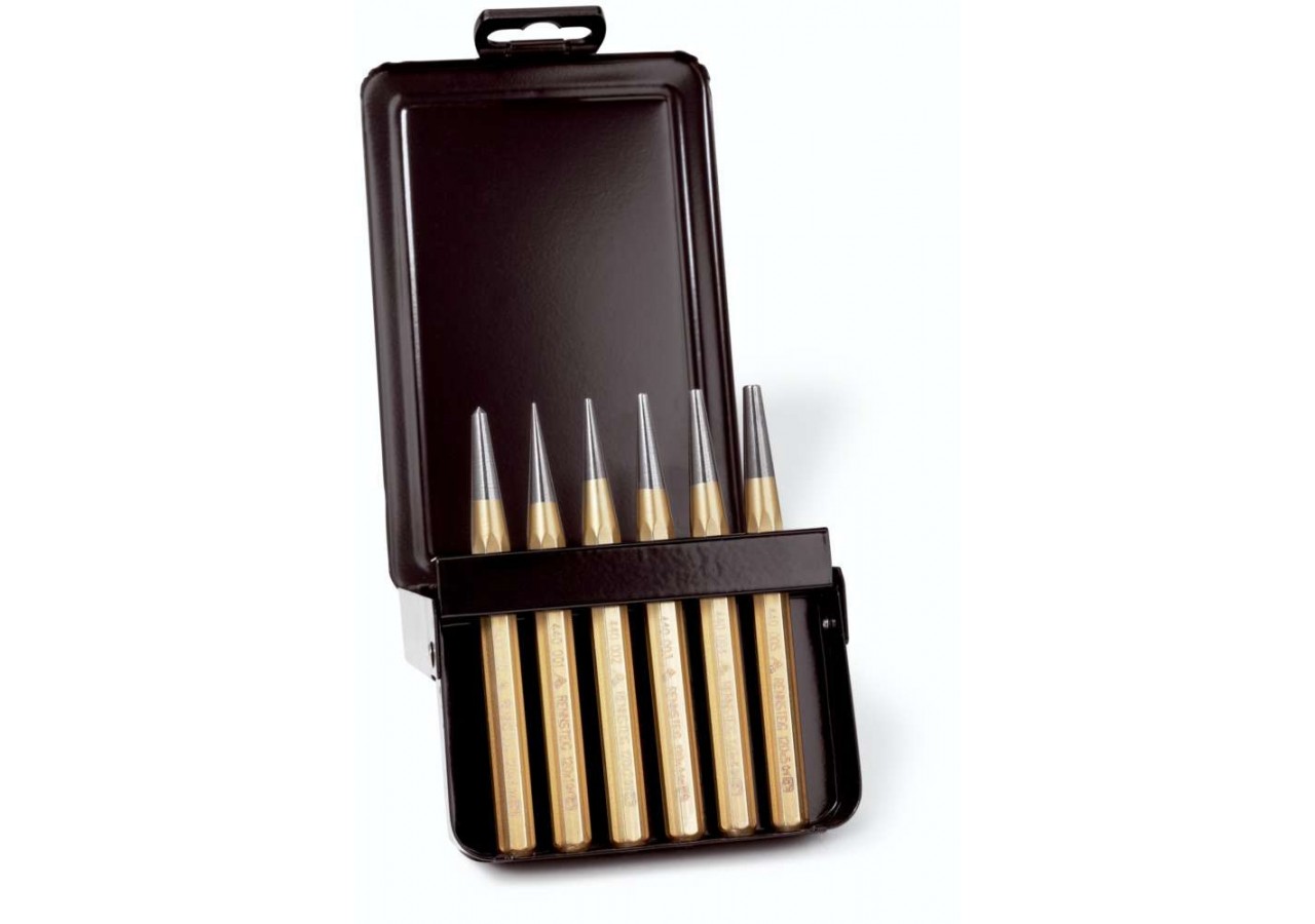 Lot de 5 chasse-pointes + 1 pointeau en cassette métal - Rennsteig - 9R4241300