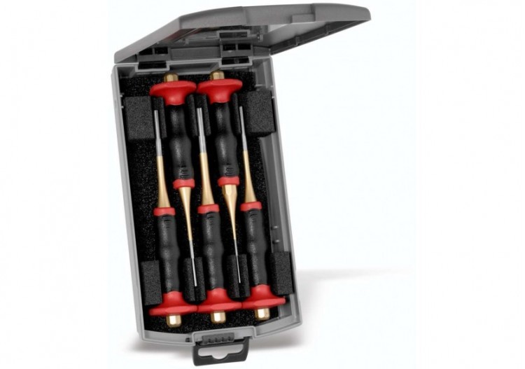 Lot de 5 chasse-goupilles avec pare-coups 2/3/4/5/6mm en boite plastique - Rennsteig - 9R4251520