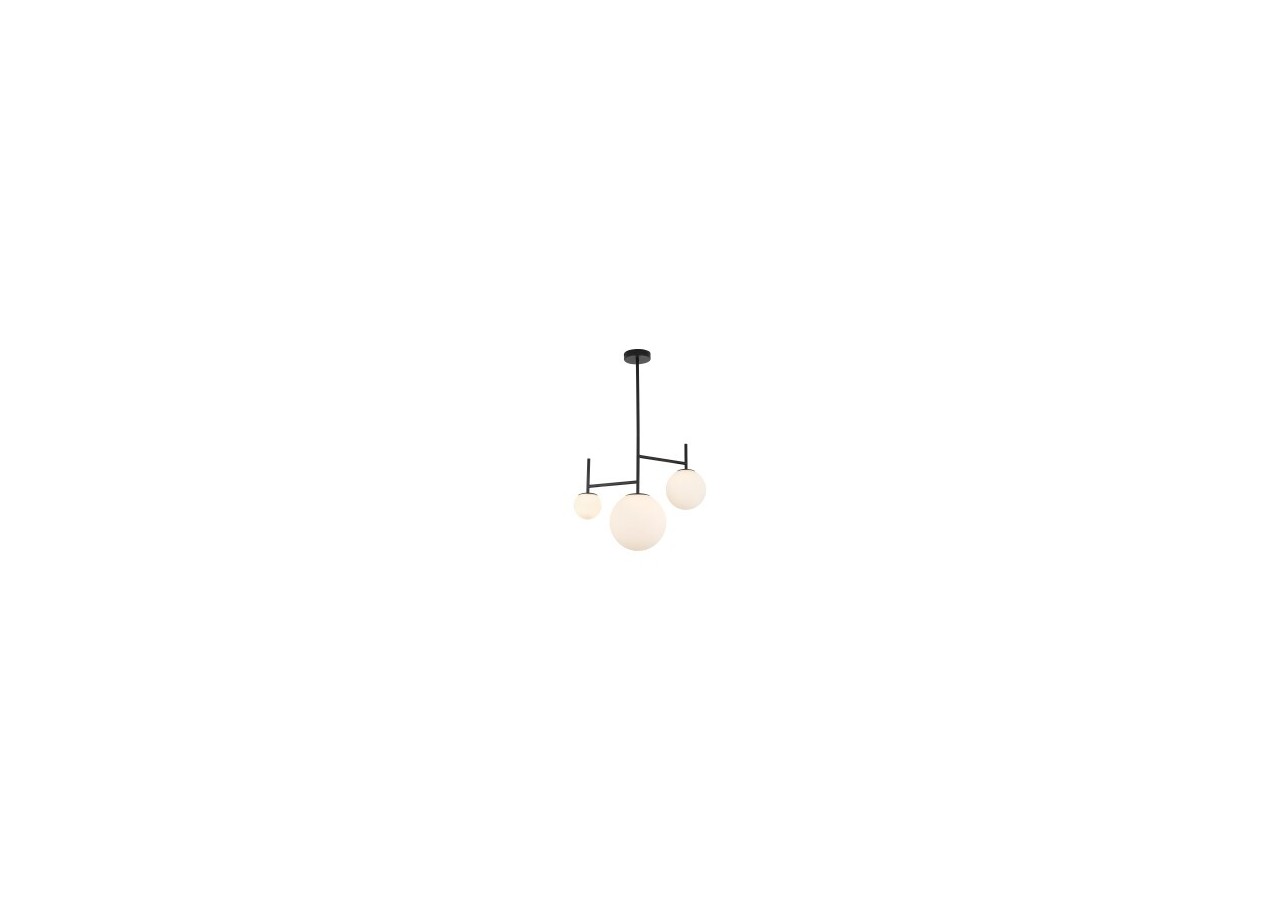 Suspension Glass OPL Opal+Noir, 3xG9 - BV01-00107 - Braytron