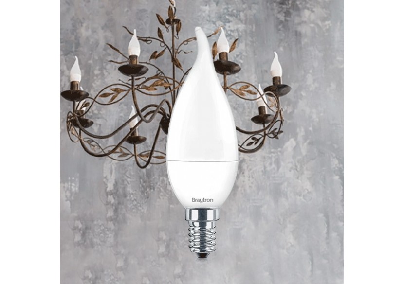 Ampoule bougie LED, E14, 450 lm, Blanc froid - BA07-00513 - Braytron